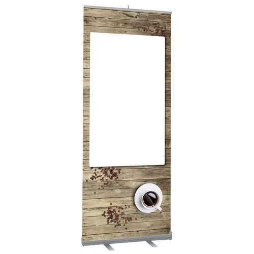 Dry Erase Retractable Pop Up Banner Stand - Coffee
