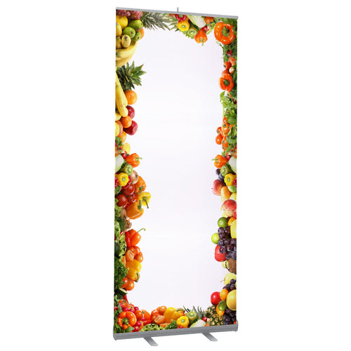 Dry Erase Retractable Pop Up Banner Stand - Veggie Border