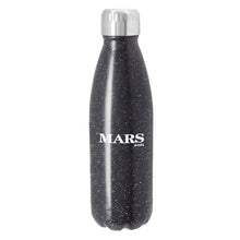 Speckled confetti black tone hot/cold drink bottle and silver vacuum lid to keep drinks cold or hot all day