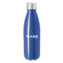 Speckled confetti royal blue tone hot/cold drink bottle and silver vacuum lid to keep drinks cold or hot all day